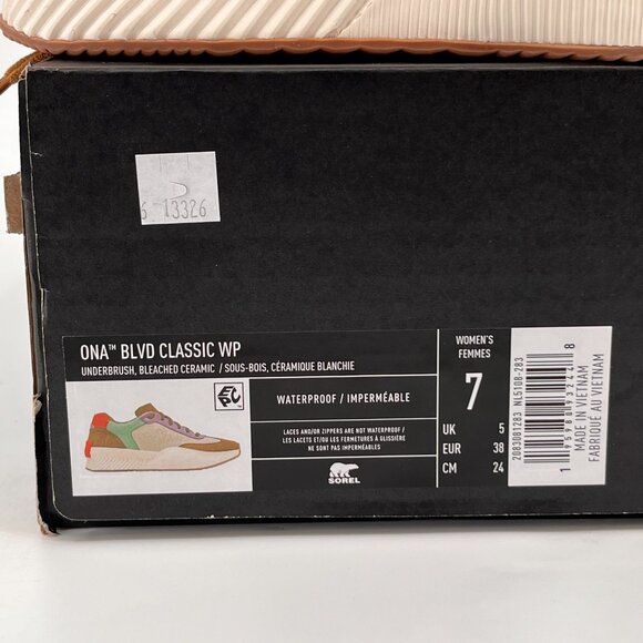 Sorel Ona BLVD Classic Size 7 Waterproof Multicolor Leather Suede Sneakers - Picture 15 of 15